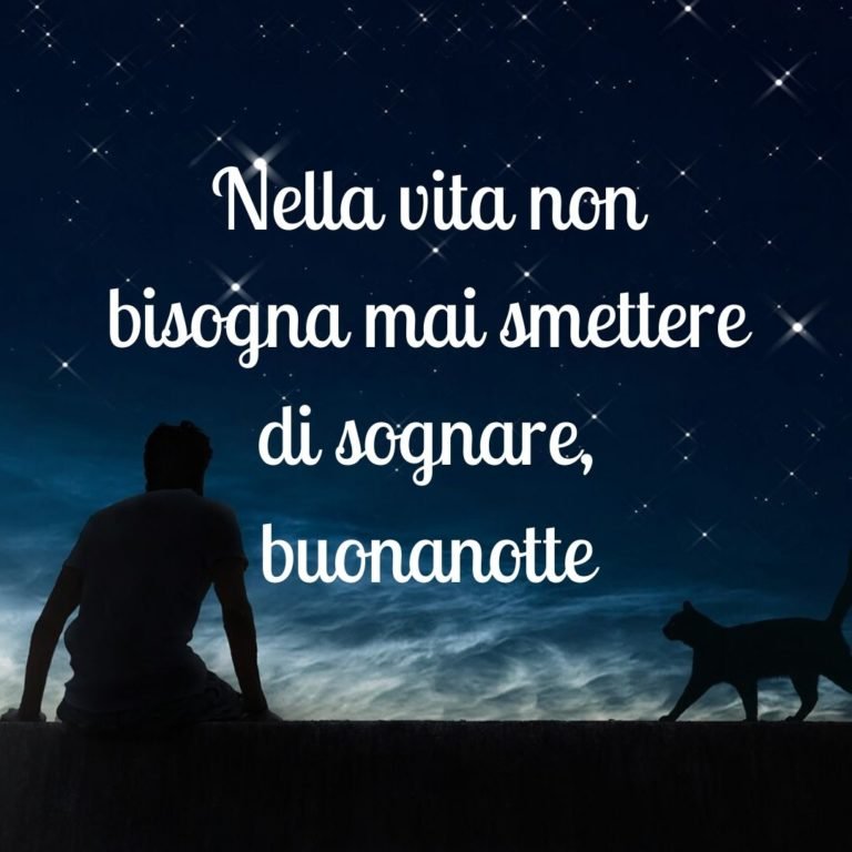 03-Nella vita non bisogna mai smettere di sognare, buonanotte